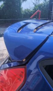 ST180 Spirit Blue Spoiler, car spoiler, aftermarket spoiler, vehicle aerodynamics, car performance parts, Precision Parts Hub, automotive upgrades