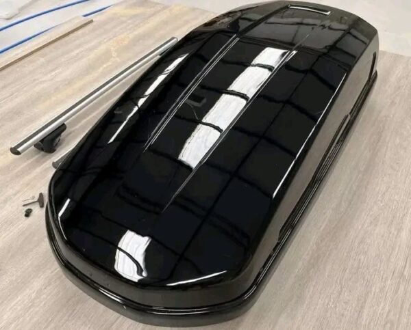 Halfords 470L Black Roof Box & Racks - Image 3