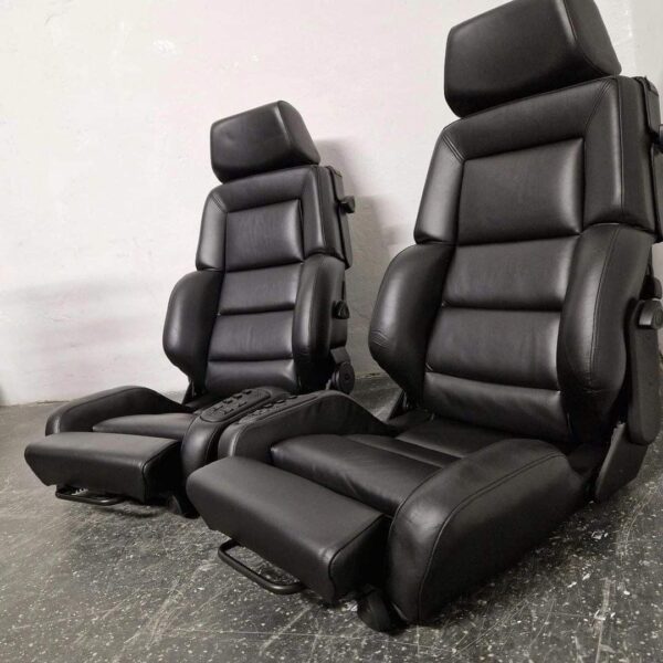 Recaro Classic Seats – Black Leather for Vintage Mercedes - Image 8