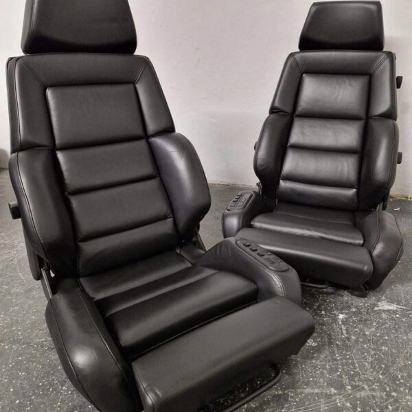 Recaro Classic Seats – Black Leather for Vintage Mercedes - Image 5