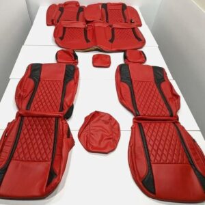 Dodge Charger red leather seat covers