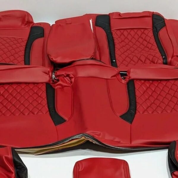 Dodge Charger Red Leather Seat Covers - Image 3