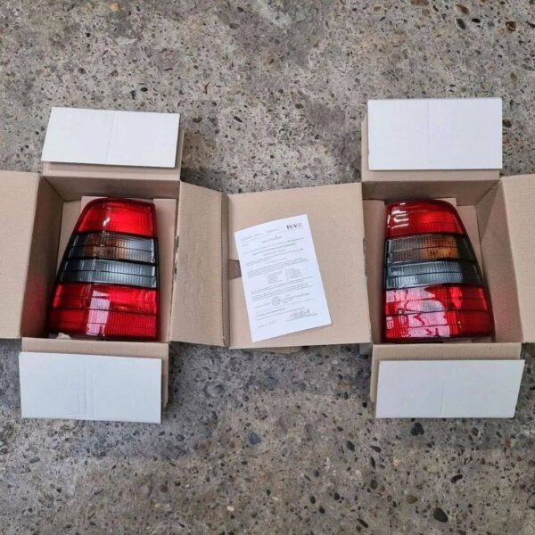 new rear lights W124, Mercedes W124 tail lights, W124 LED rear lights, OEM W124 lights, custom W124 rear lights, Precision Parts Hub