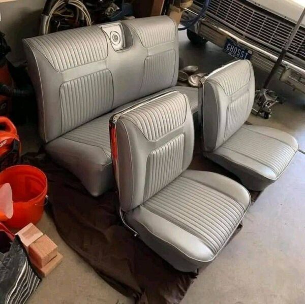 1964 Impala seats, 1964 Impala complete seats, front and rear Impala seats, classic Chevy seats, Impala bench seat restoration, OEM-style Impala upholstery, 1964 Chevy interior parts